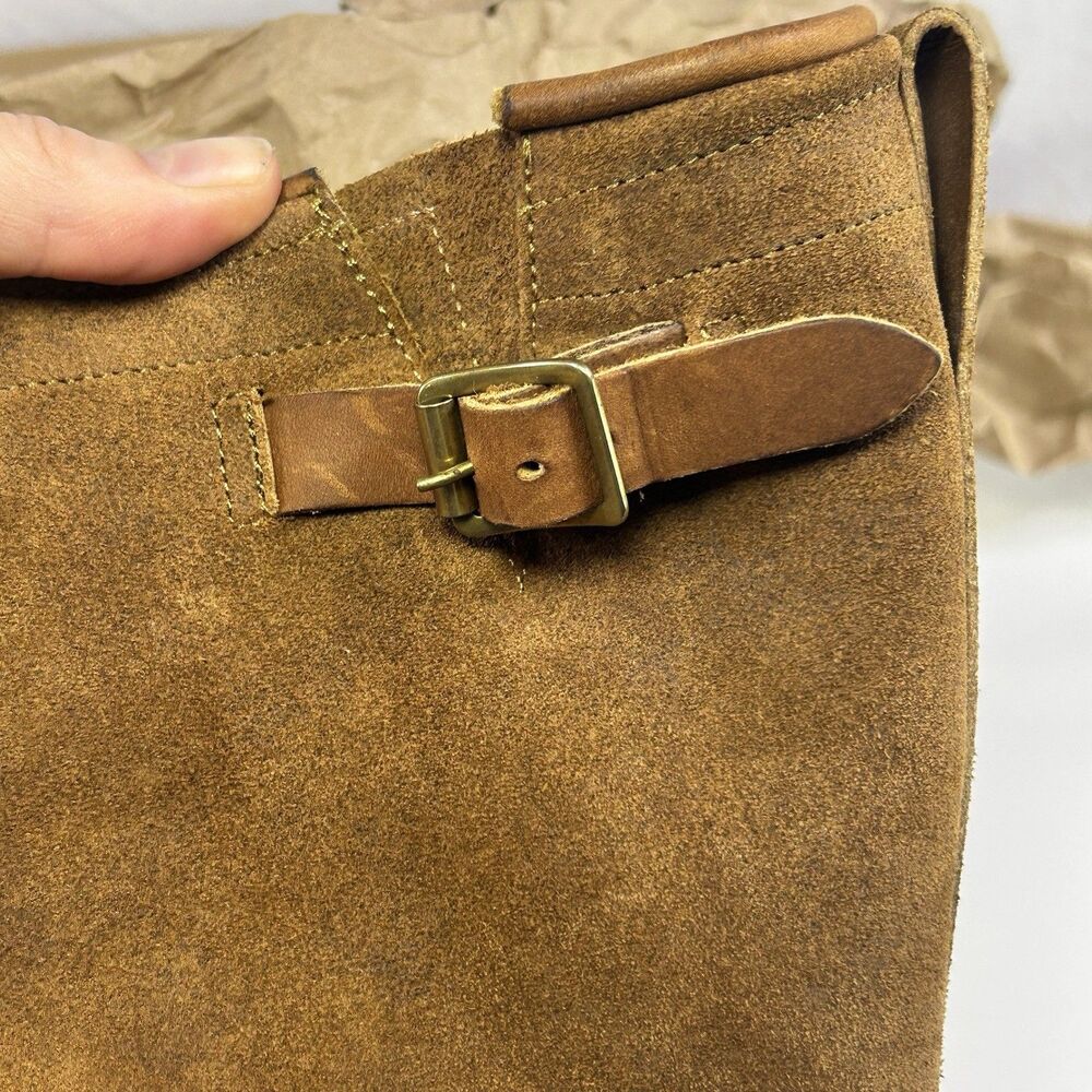 Double RL Miller Cowboy Boots Mens 7.5D Brown Suede Roughout Ralph Lauren RRL - Picture 13 of 14